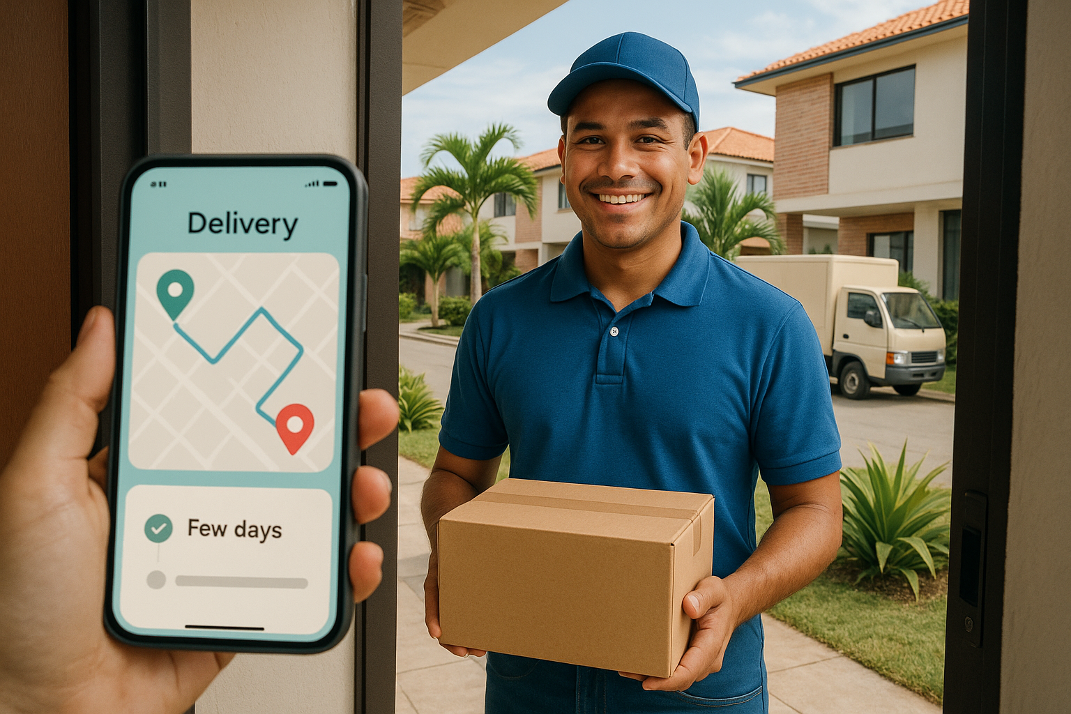 Recibe tu pedido en la puerta de tu casa en pocos días, con seguimiento en todo momento.